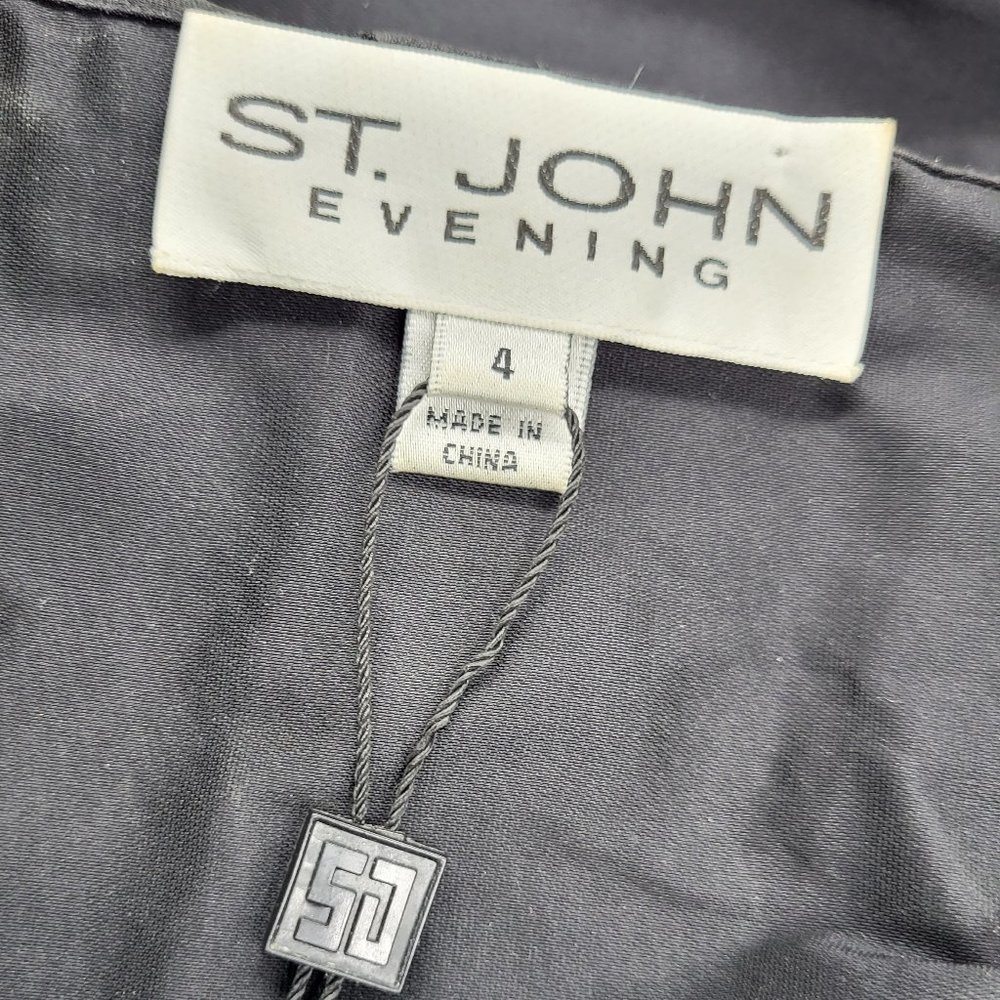 St. John Evening Dramatic Collar Belted Jacket - image 7